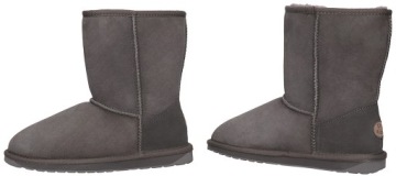 EMU Australia Stinger Lo Charcoal W10002 Темно-серые зимние ботинки, размер 38