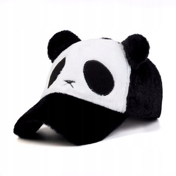 WŁOCHATA CZAPKA Z DASZKIEM PANDA MIŚ CZAPECZK DOSG