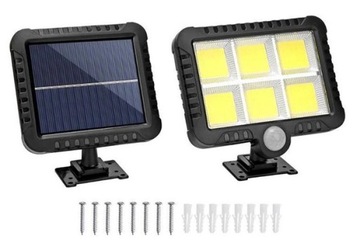 LAMPA SOLARNA Z CZUJNIKIEM RUCH I ZMIERZCHU 120LED