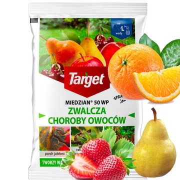 MIEDZIAN 50 WP ŚRODEK ZWALCZAJĄCY CHOROBY OWOCÓW RAK ZARAZA PARCH 15 g