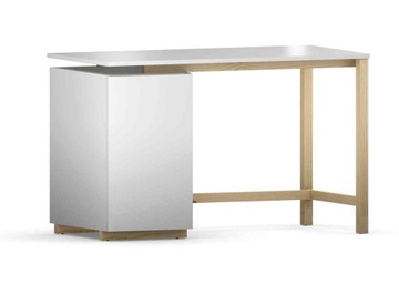 BIAŁE Biurko w stylu SKANDYNAWSKIM 120x60 z szafką