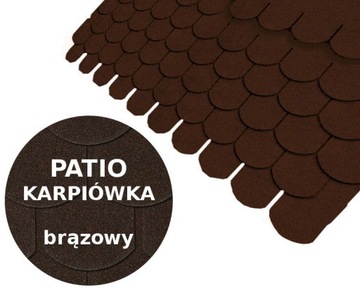 Битумная черепица MATIZOL Karpiówka BROWN 3,85 м2