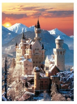 Pěkné Puzzle pro skládání Zámku Neuschwanstein pro mládež Logická hra