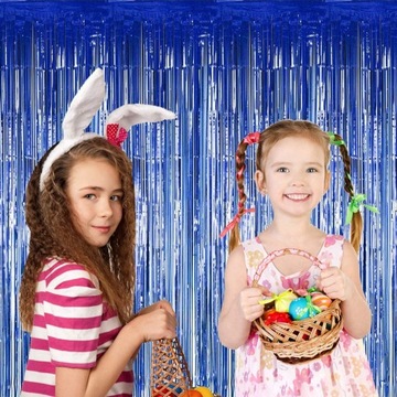 Праздничная штора 100 х 200 см темно-синяя