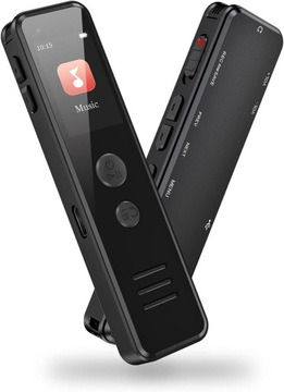 Tonnlog cyfrowy dyktafon 64GB 240mAh 15H LCD 512 kb/s przewijanie AUX