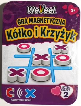 KÓŁKO I KRZYŻYK GRA MAGNETYCZNA PODRÓŻNA w puszce WeVeeL