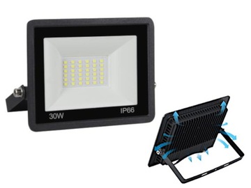 Mocny Naświetlacz Halogen LED 30W IP65 do Garażu