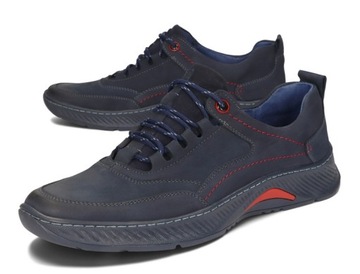 BUTY MĘSKIE SPORT SKÓRA KOMODO 922/GR GRANATOWY 42