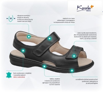 САНДАЛИИ KOSELA MEDIC ИЗ КОЖИ ТОНКОСТЬ -H/K-9154- R.41