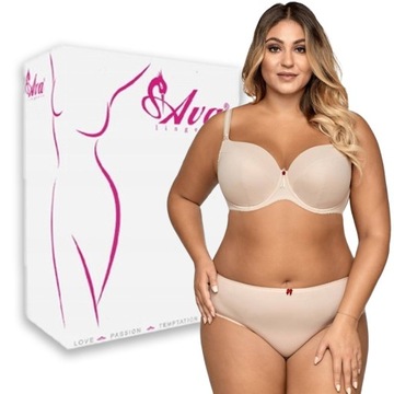 Biustonosz AVA 1263 usztywniany Full beżowy 80G