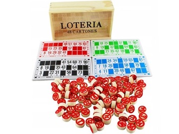 GRA PLANSZOWA RODZINNA BINGO LOTTO LOTERIA TOWARZYSKA KLASYCZNA 48 KART