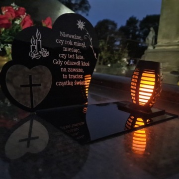 СОЛНЕЧНЫЙ ФАКЕЛ СВЕТОДИОДНАЯ СТАТУЭТКА СЕРДЦА ДЛЯ КЛАДБИЩА МОГИЛА БОЛЬШАЯ