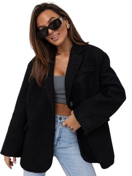 COCOMORE Marynarka Kurtka Oversize Boucle Czarna NEW
