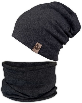 Komplet wiosna jesień CZAPKA + TUBA komin r. S