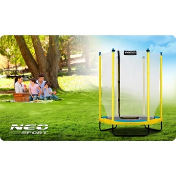 САДОВЫЙ БАТУТ ДЛЯ ДОМА 140 СМ ДЛЯ ДЕТЕЙ С СЕТКОЙ БЕЗОПАСНОСТИ