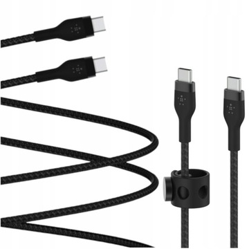 Belkin Kabel Boost Pro Flex USB-C do USB-C 60W 3m Z nylonowym oplotem
