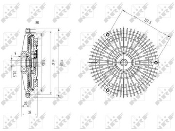 SPOJKA VENTILÁTOR OPEL OMEGA A 1.8-3.0 86-94 SENATOR B 2.5-3.0 87-93