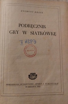 PODRĘCZNIK GRY W SIATKÓWKĘ Z Kraus twarda introl.