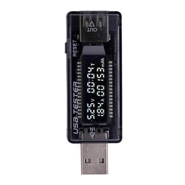 Цифровой USB-измеритель мощности Мультиметр тока и возраста 3 в 1, черный