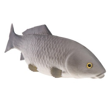 Artificial Carp Fish Ornament for Aquarium Decoration, Grey-Big
