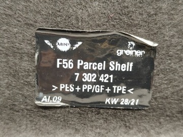 MINI COOPER F56 POLIČKA ZADNÍ KUFRU ORIGINÁLNÍ 7302421