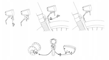LAMPA PRZEDNIA JY-7070 NA DYNAMO 70LUX standlicht