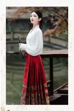 Nowa spódnica z maską konia w chińskim stylu jesienno-zimowym dla kobiet