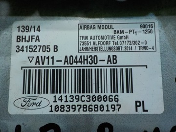 FORD B-MAX 1.4 B 14R 5D AIRBAG ULOŽENÍ SPOLUJEZDCE AV11-A044H30-AB