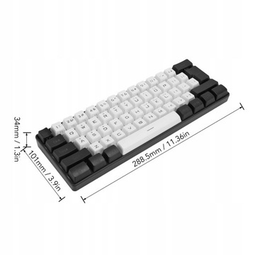 МАЛЕНЬКАЯ ИГРОВАЯ КЛАВИАТУРА С RGB-СВЕТОДИОДНОЙ ПОДСВЕТКОЙ ДЛЯ ГЕЙМЕРОВ