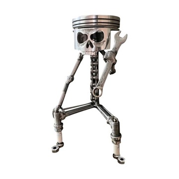 Скульптура Поршень Череп Лицо Творческое Искусство Статуя Готический Скелет Голова