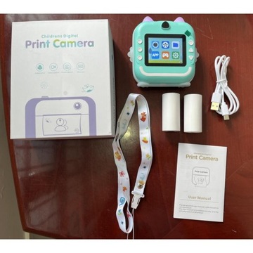 ЦИФРОВАЯ КАМЕРА Мгновенного действия с ЖК-дисплеем и принтером для детей, игровые ролики для печати