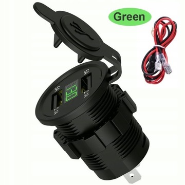 12V/24V samochód 2 gniazda USB wtyczka zasilania