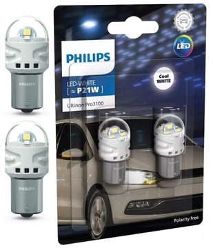 Żarówki LED PHILIPS Ultinon Pro3100 P21W 6000K