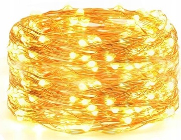 LAMPKI CHOINKOWE 20 LED DRUCIKI NA BATERIE CIEPŁE ŚWIATŁO