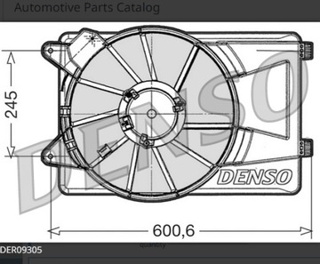 DENSO DER09305 VENTILÁTOR CHLAZENÍ MOTORU