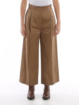 БРЮКИ ЖЕНСКИЕ КОРИЧНЕВЫЕ ШИРОКИЕ MAX MARA, размер 42/44