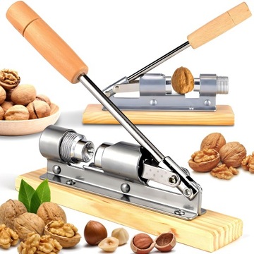 DZIADEK DO ORZECHÓW STALOWY NA PODSTAWCE ANTYPOŚLIZGOWEJ MOCNY REGULOWANY