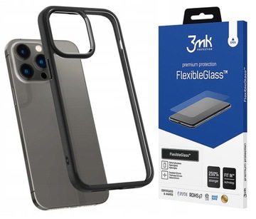 Etui CASE PANCERNE Spigen Ultra Hybrid Apple iPhone 14 Pro Max i Szkło 3MK