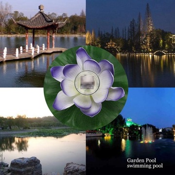 ПЛАВАЮЩАЯ ВОДЯНАЯ ЛИЛИЯ СВЕТОДИОДНАЯ СОЛНЕЧНАЯ ВОДЯНАЯ ЛАМПА