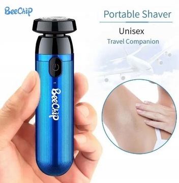 Мини-электробритва, перезаряжаемый USB-триммер для бороды, джентльмен
