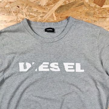 Koszulka T-shirt DIESEL Męska Szara Slim L