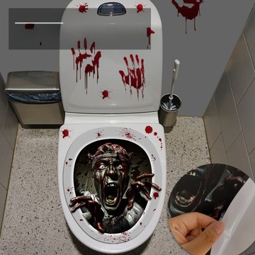 НАКЛЕЙКА НА ТУАЛЕТ НА ХЭЛЛОУИН КРИЧАЩИЕ ЗОМБИ ПОДАРОК ​​НАКЛЕЙКИ НА ХЭЛЛОУИН