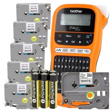 ZESTAW DRUKARKA BROTHER PT-E110 + 5 TAŚM TZE-231