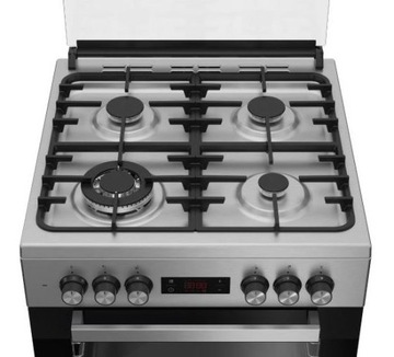 Газоэлектрическая плита BEKO FSMT61337DXDT 60 см Silver Inox Rotisserie