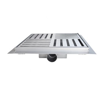 WPUST PODŁOGOWY ODPŁYW 25X25CM WYSOKA JAKOŚĆ MODEL LINE STAL NIERDZEWNA