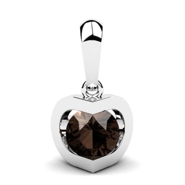 WISIOREK Z BIAŁEGO ZŁOTA Z KWARCEM 0,50CT