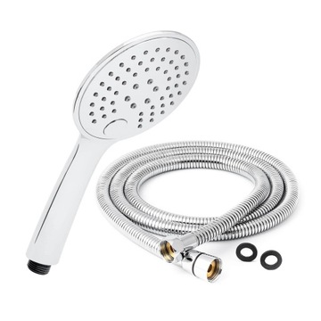 SŁUCHAWKA PRYSZNICOWA DO ŁAZIENKI NATRYSKOWA 3 FUNKCJI Z WĘŻYKIEM 150CM 1/2