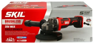 АККУМУЛЯТОРНАЯ УГЛОВАЯ ШЛИФОВАЛЬНАЯ МАШИНА 125 мм 20 В 3930 SKIL БЕСЩЕТОЧНЫЙ КОРПУС