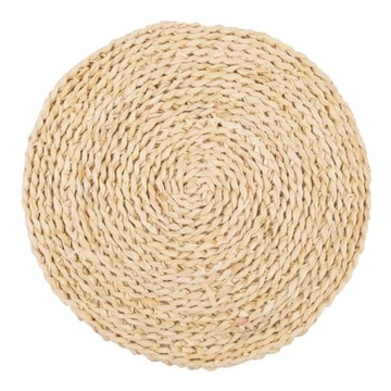 PODKŁADKA NATURALNA NA STÓŁ JASNA Okrągła 35 cm