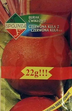 Burak ćwikłowy Czerwona Kula 22g Nasiona buraka